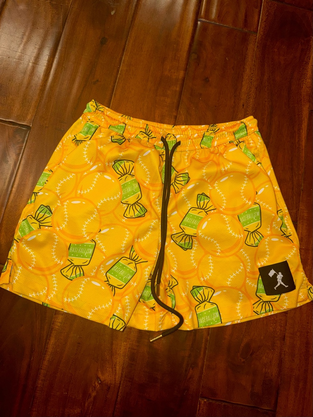 Baseballism Yellow Bubble Gum Shorts - Youth L